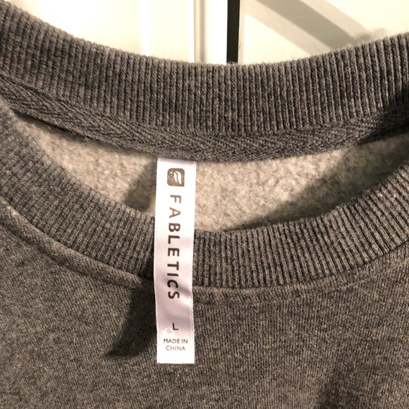 Fabletics Large Gray Sweatshirt Material Tunic - Picture 2 of 2
